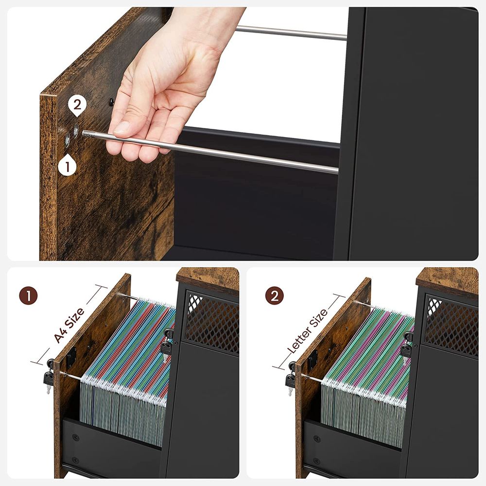 Mobile Filing Cabinet | Lockable Under-Desk Storage on Wheels