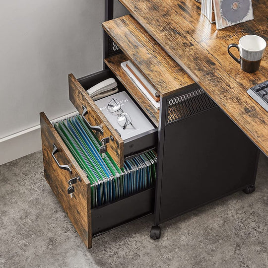 Mobile Filing Cabinet | Lockable Under-Desk Storage on Wheels