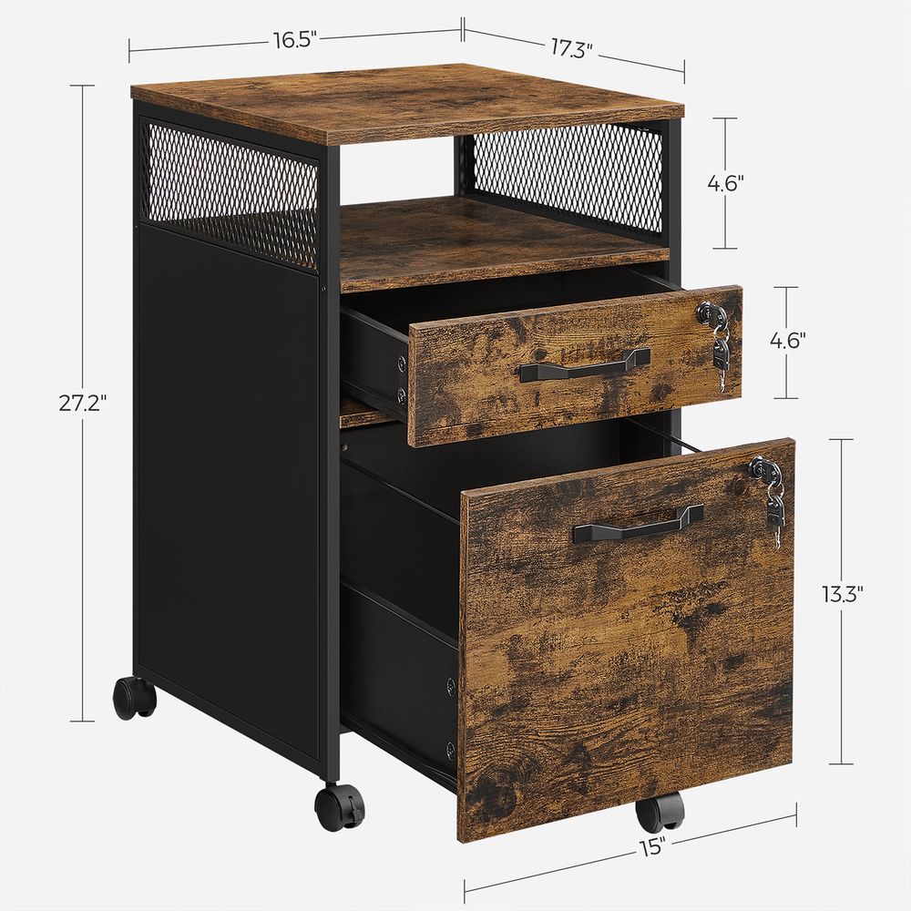 Mobile Filing Cabinet | Lockable Under-Desk Storage on Wheels