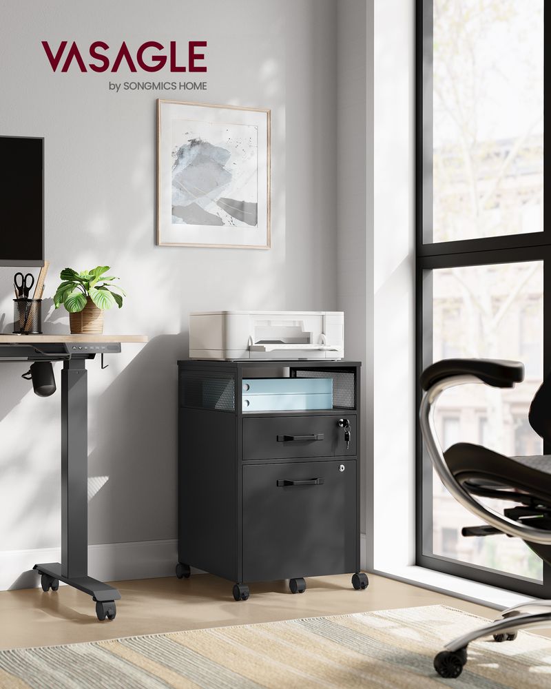 Mobile Filing Cabinet | Lockable Under-Desk Storage on Wheels
