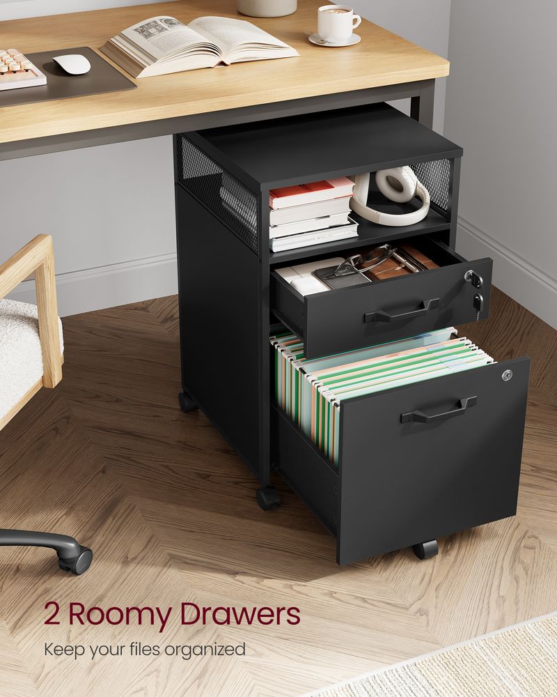 Mobile Filing Cabinet | Lockable Under-Desk Storage on Wheels