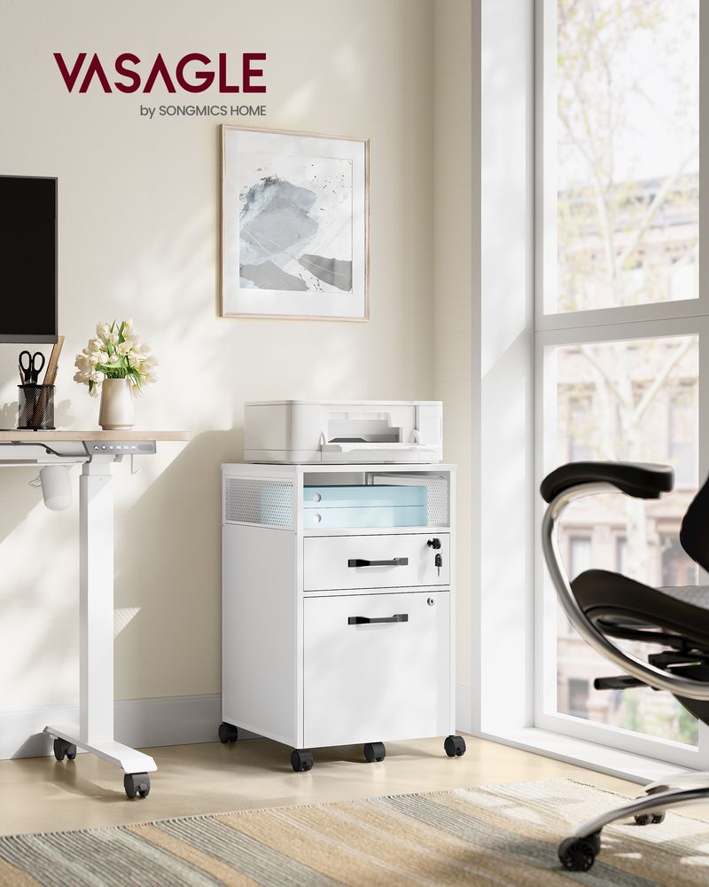 Mobile Filing Cabinet | Lockable Under-Desk Storage on Wheels