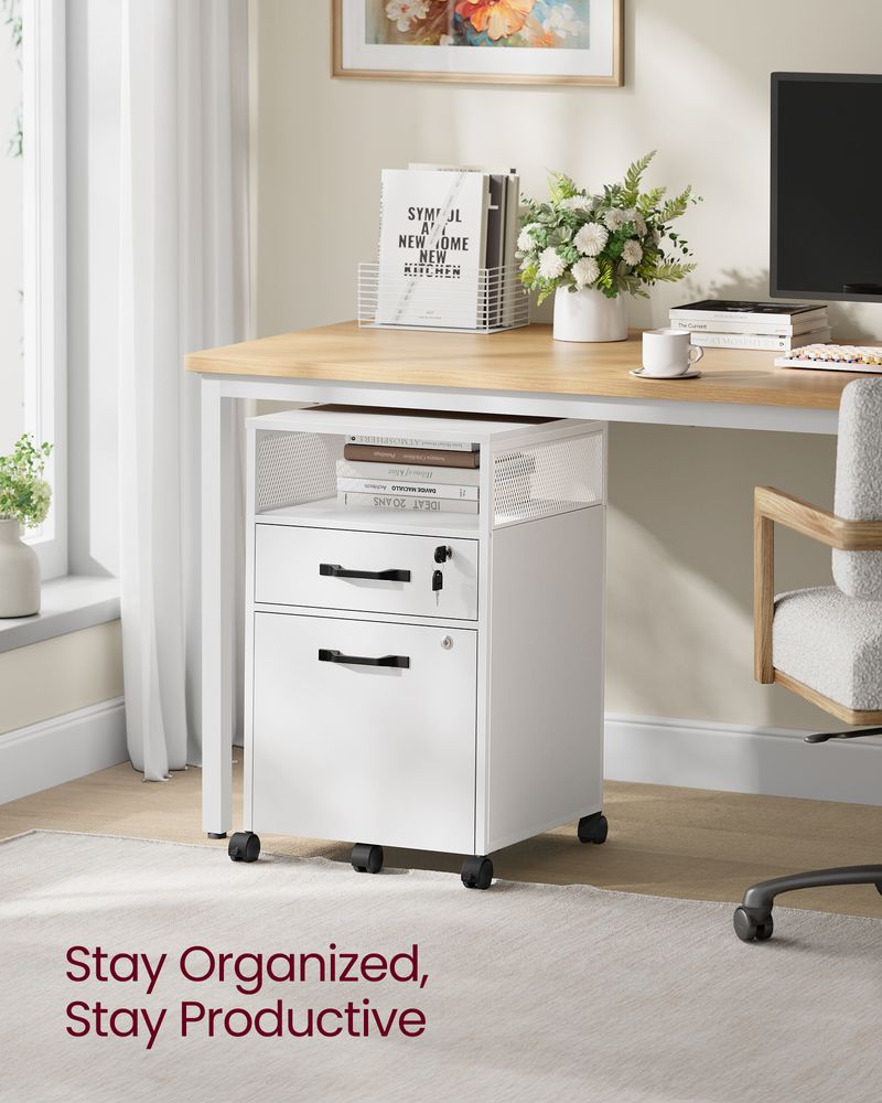 Mobile Filing Cabinet | Lockable Under-Desk Storage on Wheels