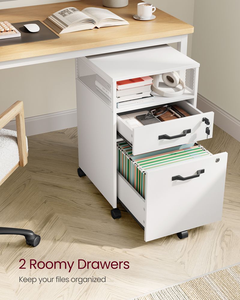 Mobile Filing Cabinet | Lockable Under-Desk Storage on Wheels