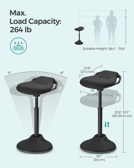 Standing Desk Stool | Adjustable Height Sit-Stand Chair