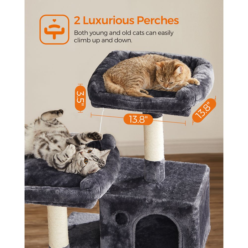 Cat Tree Tower | Scratching Posts With Hammock and Perch