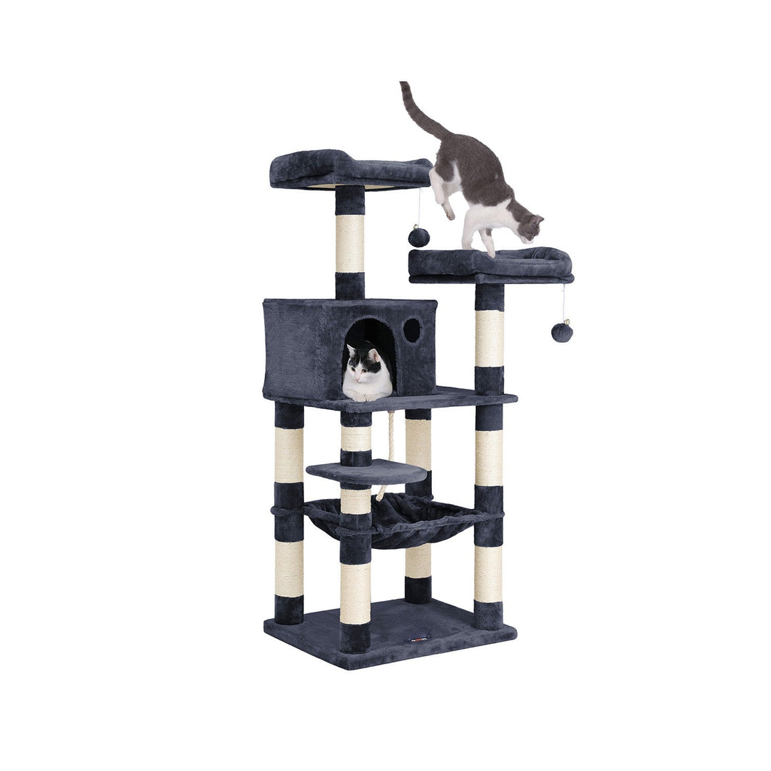 Cat Tree Tower | Scratching Posts With Hammock and Perch