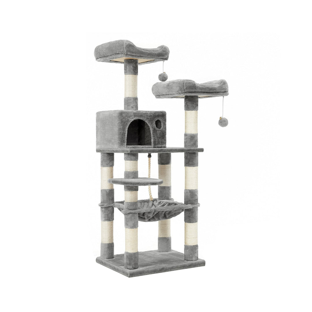 Cat Tree Tower | Scratching Posts With Hammock and Perch