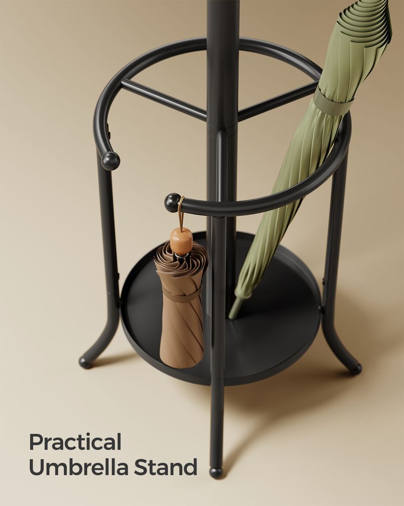 Coat Rack With Umbrella Holder | Freestanding Entryway Stand