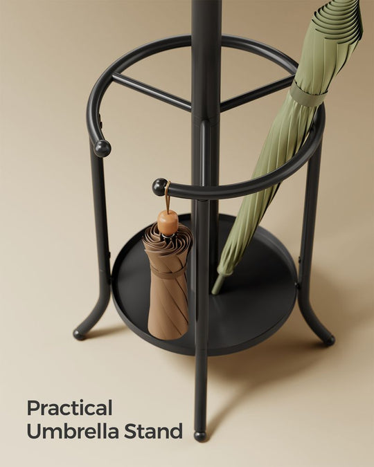 Coat Rack With Umbrella Holder | Freestanding Entryway Stand