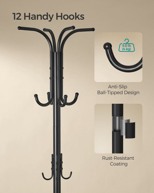 Coat Rack With Umbrella Holder | Freestanding Entryway Stand
