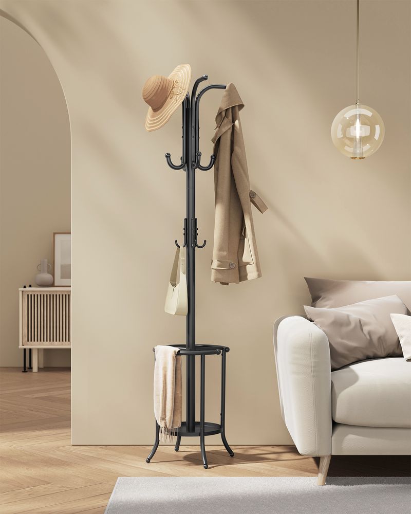 Coat Rack With Umbrella Holder | Freestanding Entryway Stand