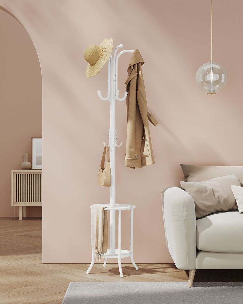 Coat Rack With Umbrella Holder | Freestanding Entryway Stand