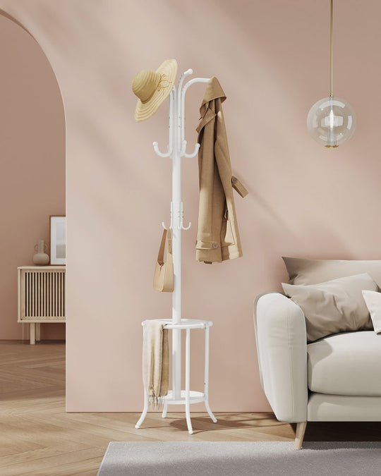 Coat Rack With Umbrella Holder | Freestanding Entryway Stand