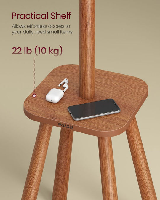 Freestanding Coat Rack | Tree Hooks With Lower Storage Shelf
