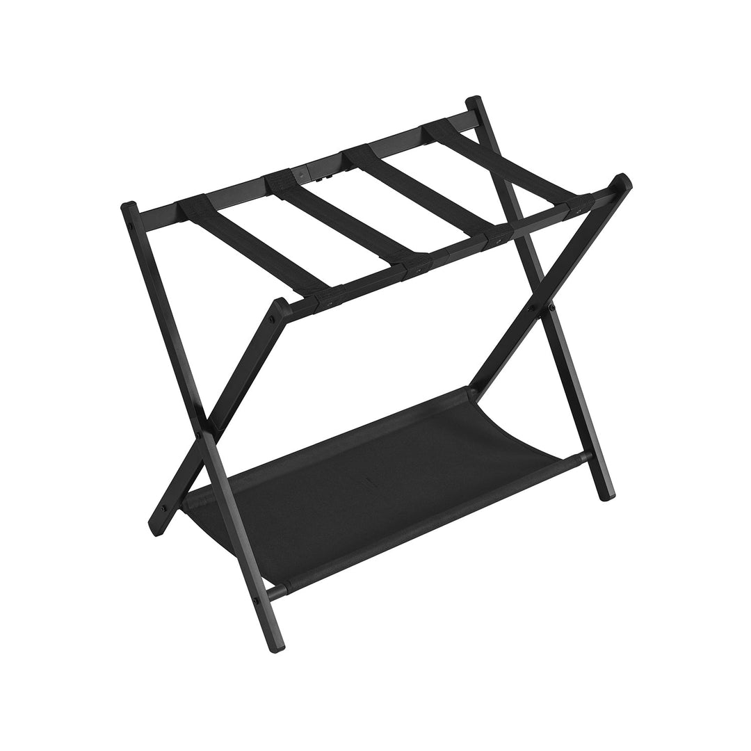 Folding Luggage Rack Set | Suitcase Stand With Storage Shelf