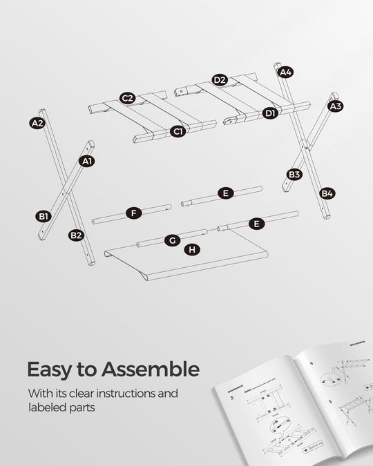 Folding Luggage Rack Set | Suitcase Stand With Storage Shelf
