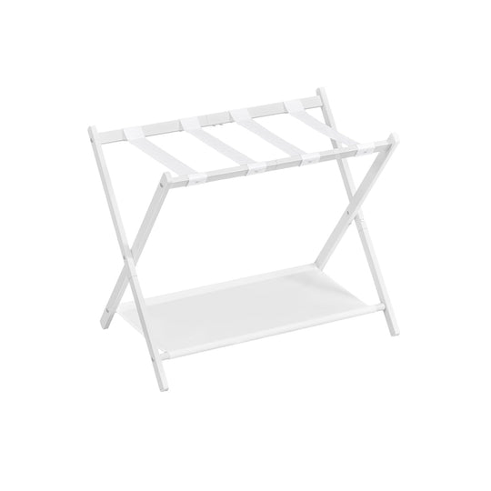Folding Luggage Rack Set | Suitcase Stand With Storage Shelf