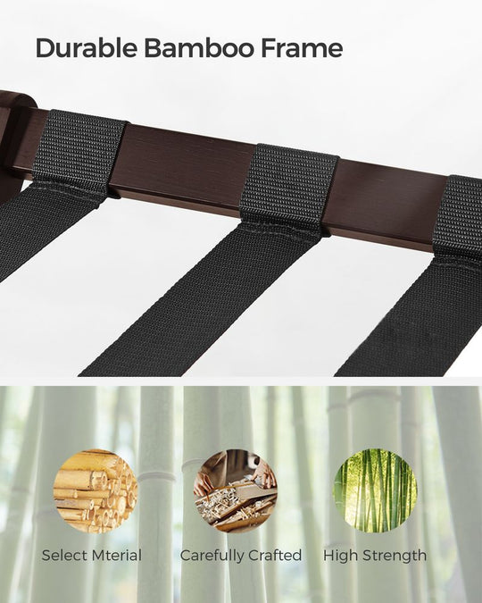 Folding Luggage Rack | Suitcase Stand With Lower Shelf