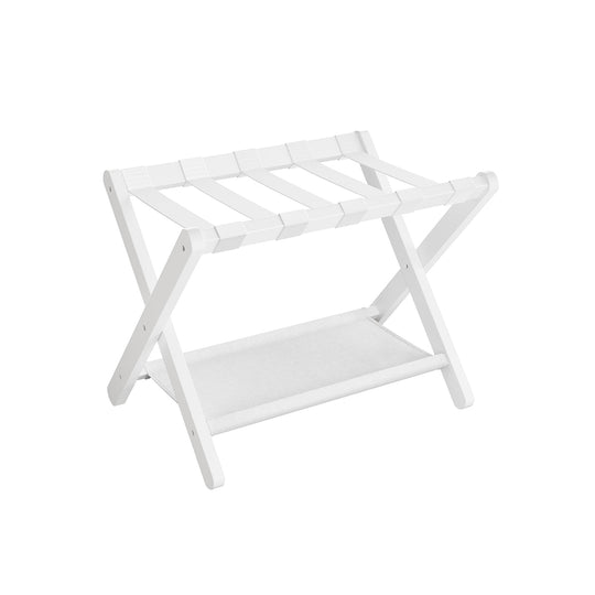 Folding Luggage Rack | Suitcase Stand With Lower Shelf