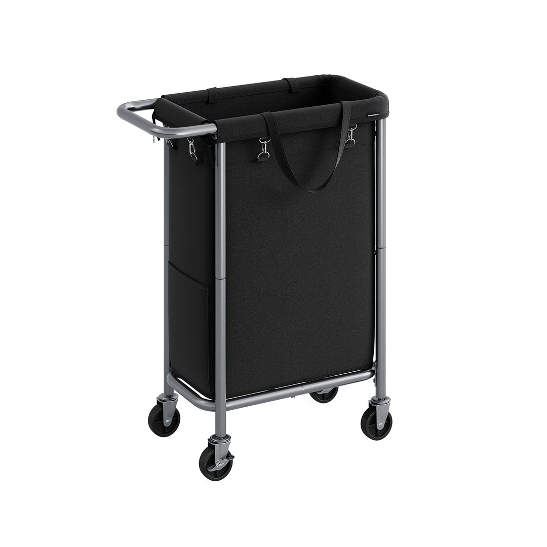 Rolling Laundry Basket | Wheeled Hamper with Steel Frame