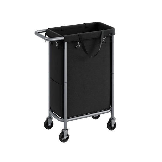 Rolling Laundry Basket | Wheeled Hamper with Steel Frame