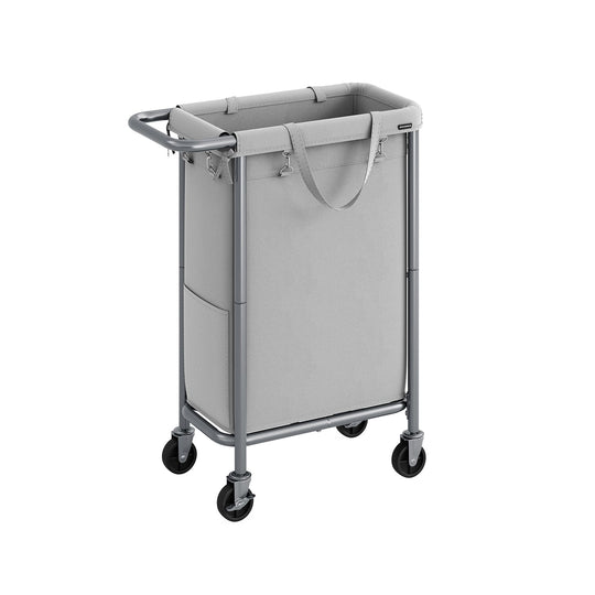 Rolling Laundry Basket | Wheeled Hamper with Steel Frame