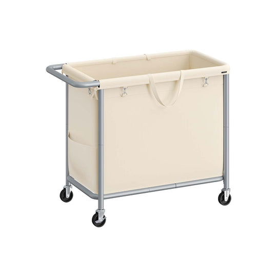 Rolling Laundry Basket | Wheeled Hamper with Steel Frame