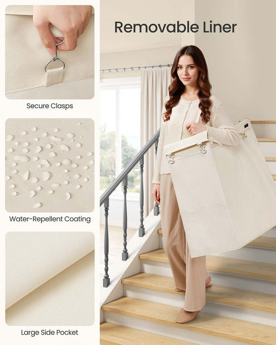 Rolling Laundry Basket | Wheeled Hamper with Steel Frame