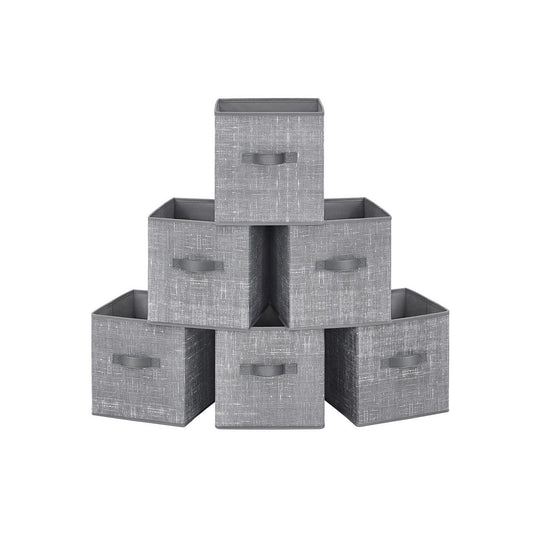 Fabric Storage Cubes | Set of 6 Foldable Storage Bins