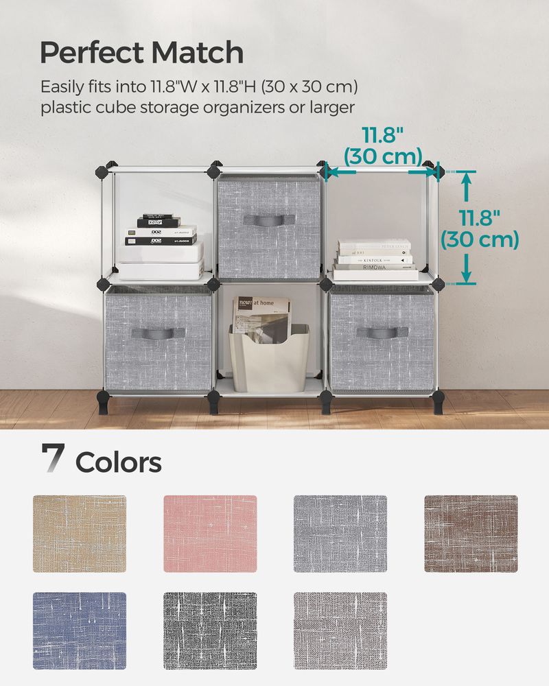 Fabric Storage Cubes | Set of 6 Foldable Storage Bins