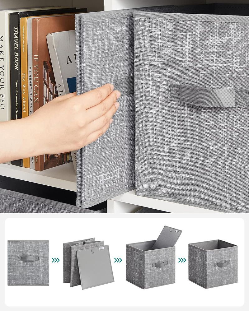Fabric Storage Cubes | Set of 6 Foldable Storage Bins