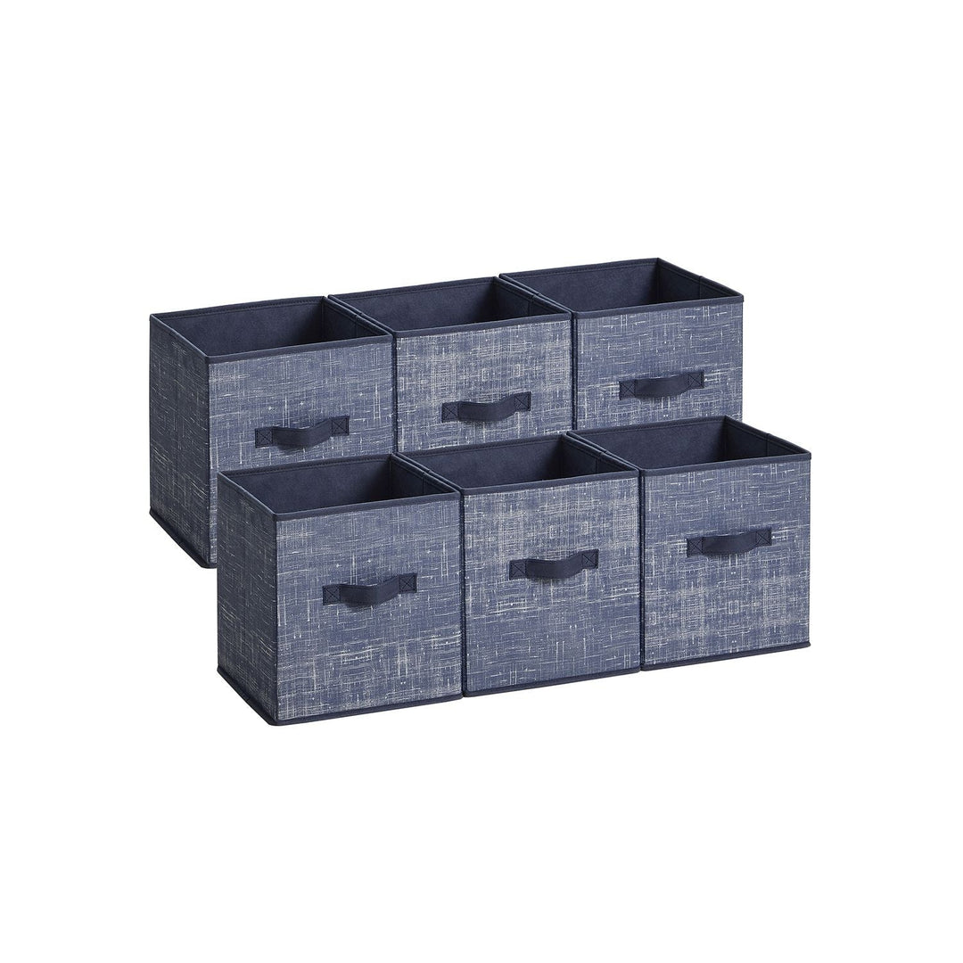 Fabric Storage Cubes | Set of 6 Foldable Storage Bins