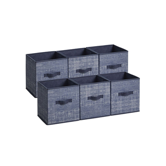 Fabric Storage Cubes | Set of 6 Foldable Storage Bins