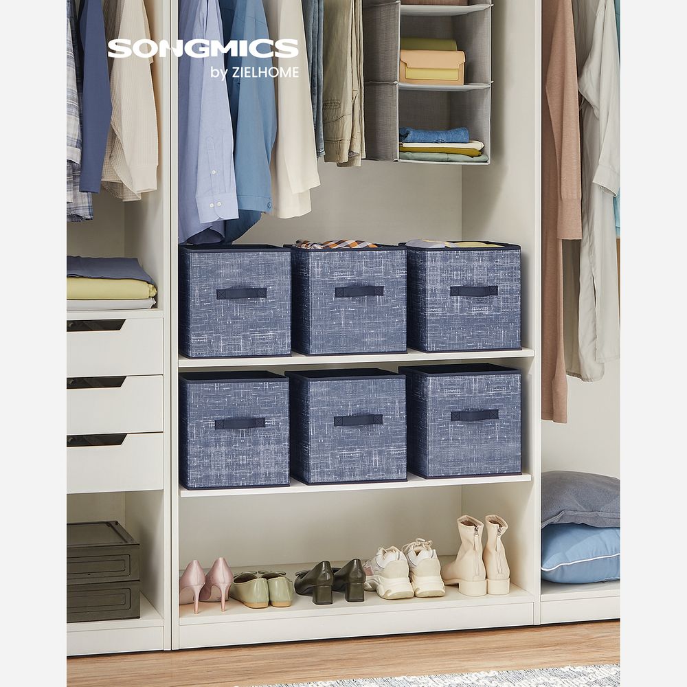 Fabric Storage Cubes | Set of 6 Foldable Storage Bins