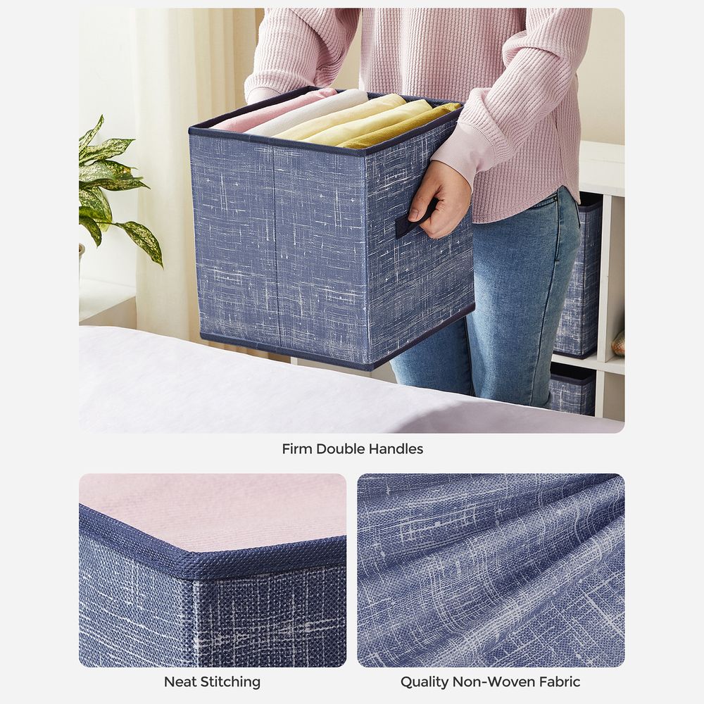 Fabric Storage Cubes | Set of 6 Foldable Storage Bins