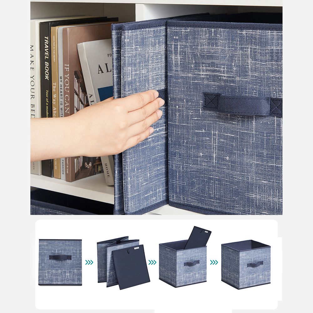 Fabric Storage Cubes | Set of 6 Foldable Storage Bins