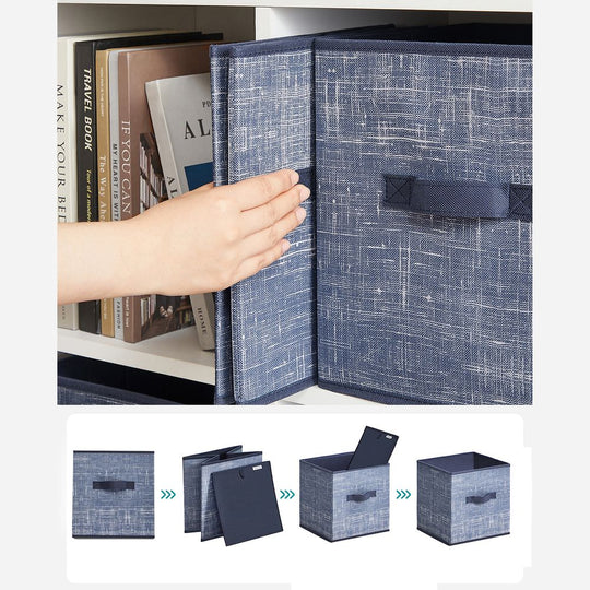 Fabric Storage Cubes | Set of 6 Foldable Storage Bins