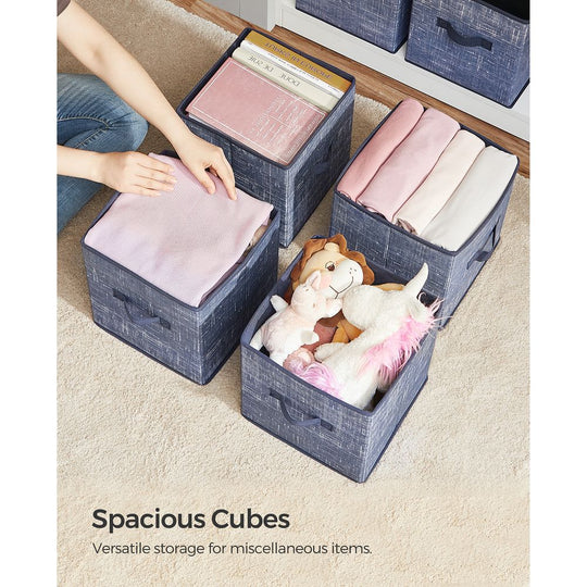 Fabric Storage Cubes | Set of 6 Foldable Storage Bins