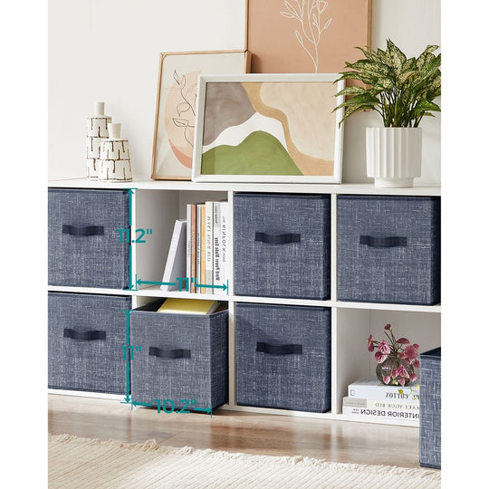 Fabric Storage Cubes | Set of 6 Foldable Storage Bins