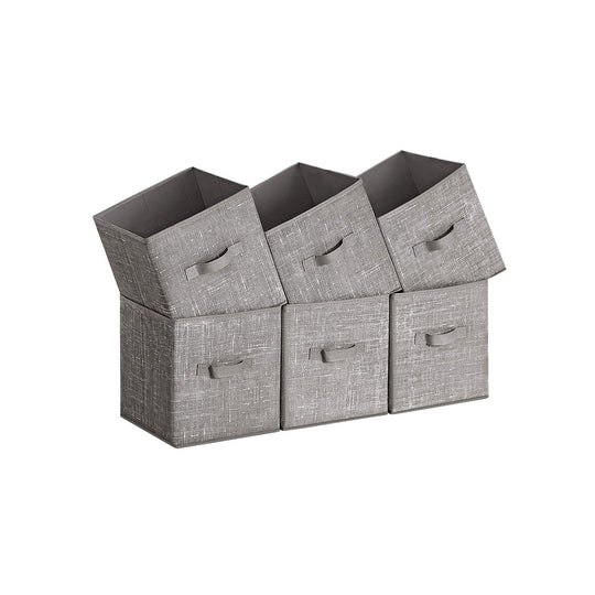 Fabric Storage Cubes | Set of 6 Foldable Storage Bins