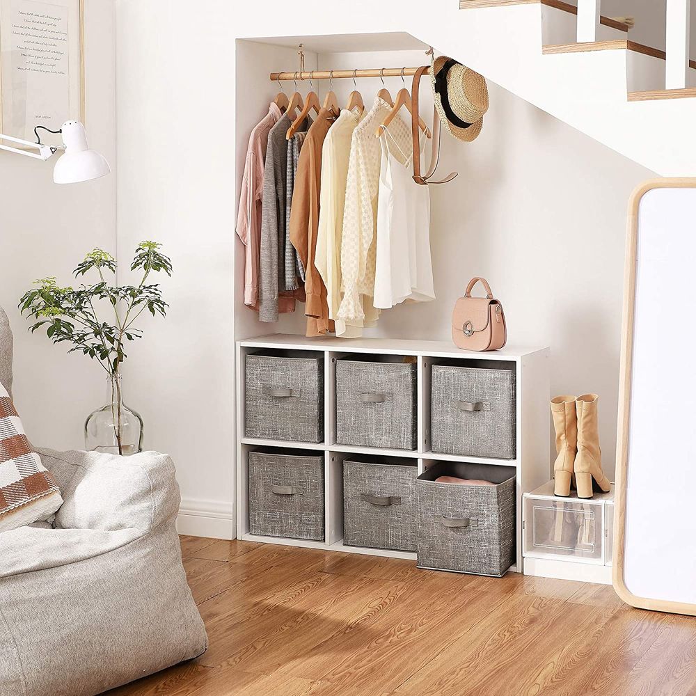 Fabric Storage Cubes | Set of 6 Foldable Storage Bins