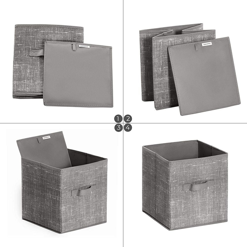 Fabric Storage Cubes | Set of 6 Foldable Storage Bins