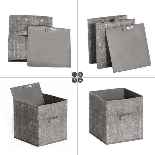 Fabric Storage Cubes | Set of 6 Foldable Storage Bins
