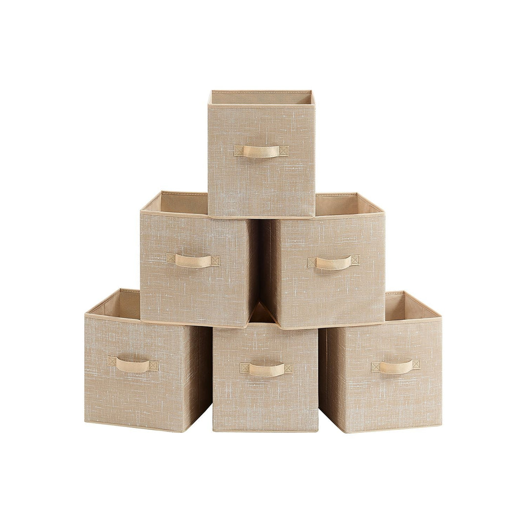 Fabric Storage Cubes | Set of 6 Foldable Storage Bins