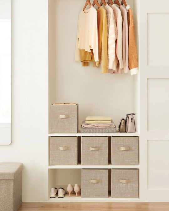 Fabric Storage Cubes | Set of 6 Foldable Storage Bins