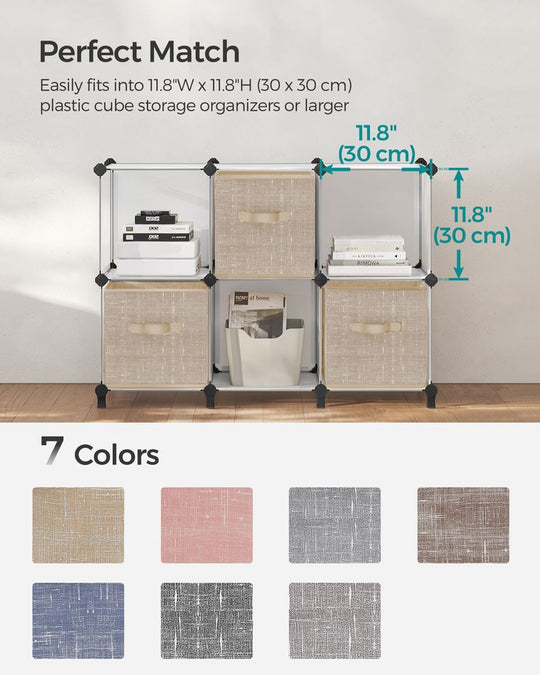 Fabric Storage Cubes | Set of 6 Foldable Storage Bins