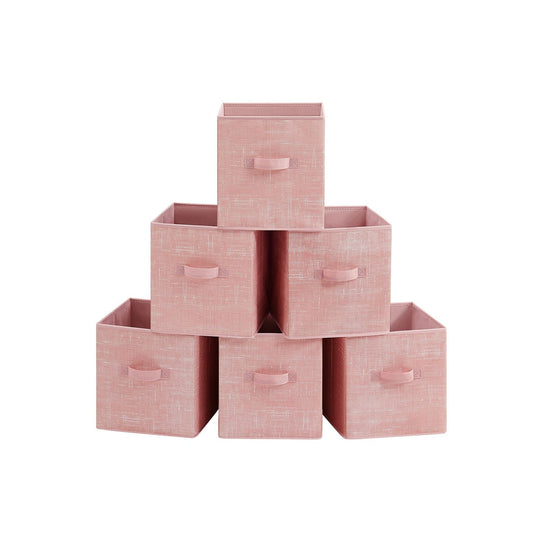 Fabric Storage Cubes | Set of 6 Foldable Storage Bins