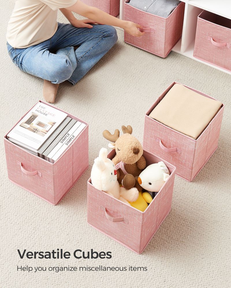 Fabric Storage Cubes | Set of 6 Foldable Storage Bins