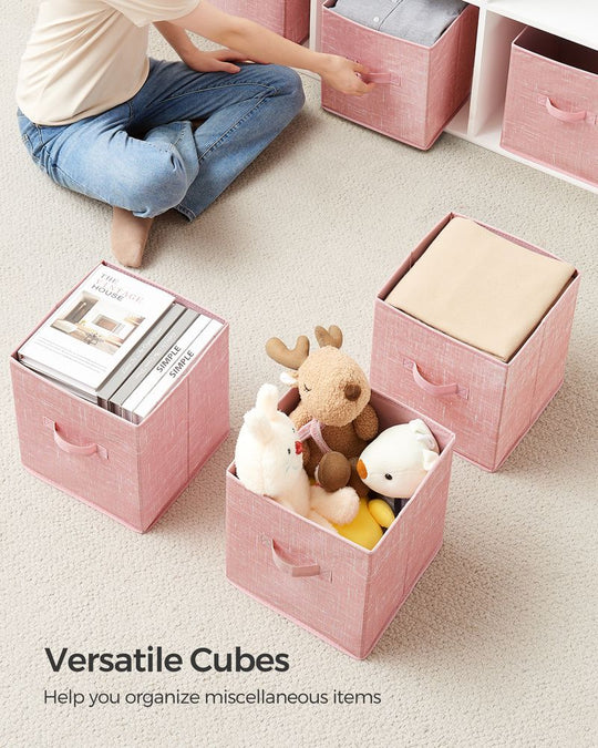 Fabric Storage Cubes | Set of 6 Foldable Storage Bins